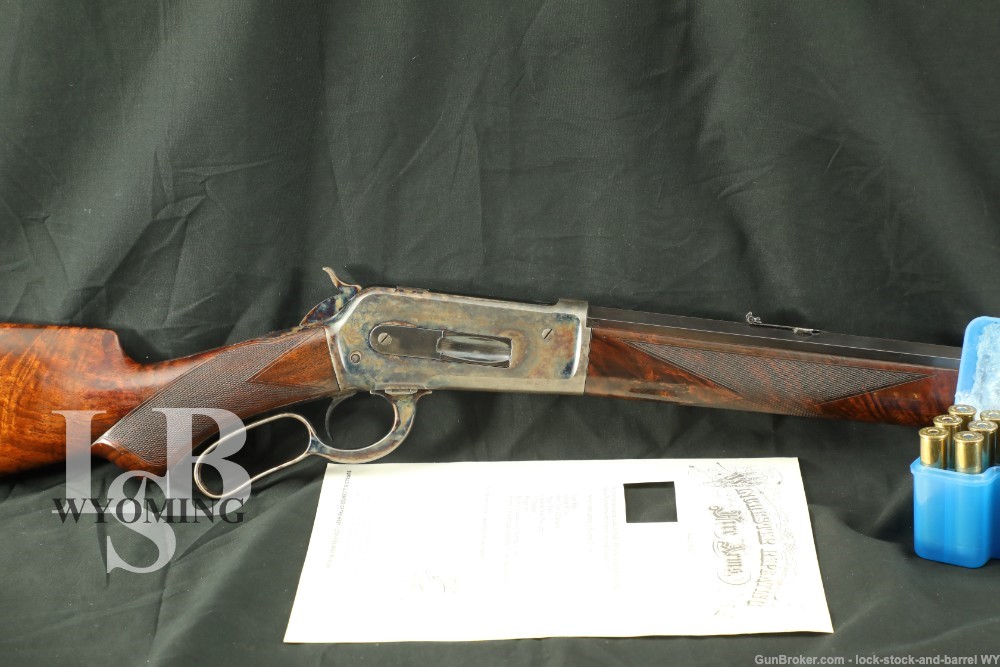 Winchester Model 1886 Deluxe 26″ .50-110 Express Lever Rifle, 1894 Antique